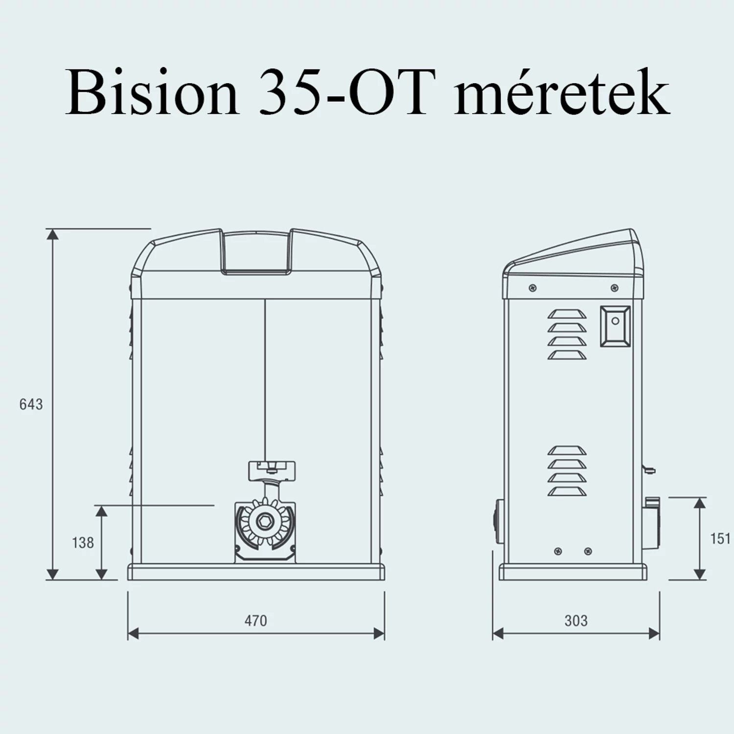 Beninca BISON 35-OT elektromos kapunyitómotor – kaputechnikaszakuzlet.hu