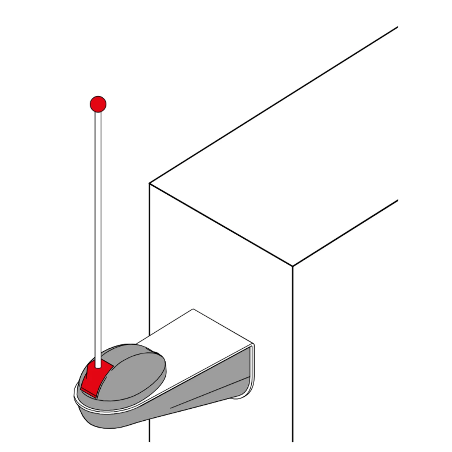 Ditec GOL148REA antenna falra szerelve - https://kaputechnikaszakuzlet.hu