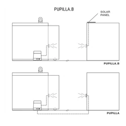 Beninca Pupilla B napelemes biztonsági 2 fotocella - kaputechnikaszakuzlet.hu