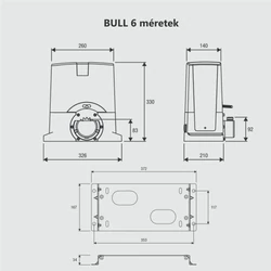Beninca BULL 6 kapunyitómotor méret - https://kaputechnikaszakuzlet.hu