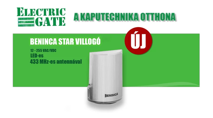 Új Beninca kapuvillogó a webáruházban